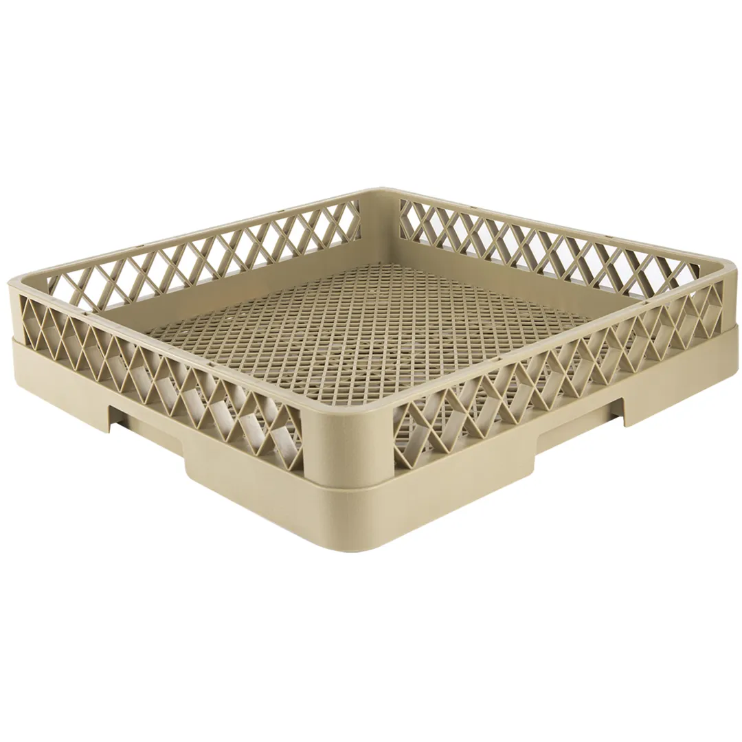 Concasse MCRACCU Silverware Rack, 20" x 20" Square, Full‑Size Beige Open/Flat Design for Commercial Dishwashers