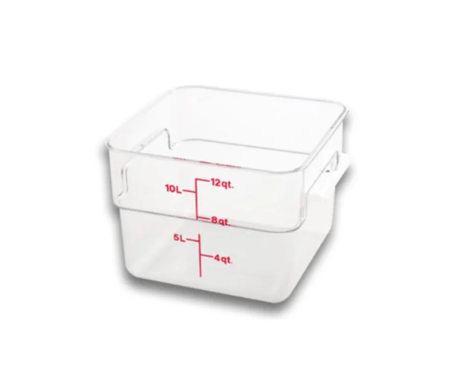 Concasse MCRC10000 Square Food Storage Container, 12 Liters, Polycarbonate, Clear