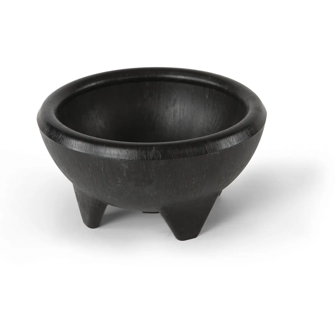 Concasse MCSAL03 Molcajete Salsa Bowl, Plastic Black Bowl, 5" Diameter, Heavy‑Duty Design - 1/Each