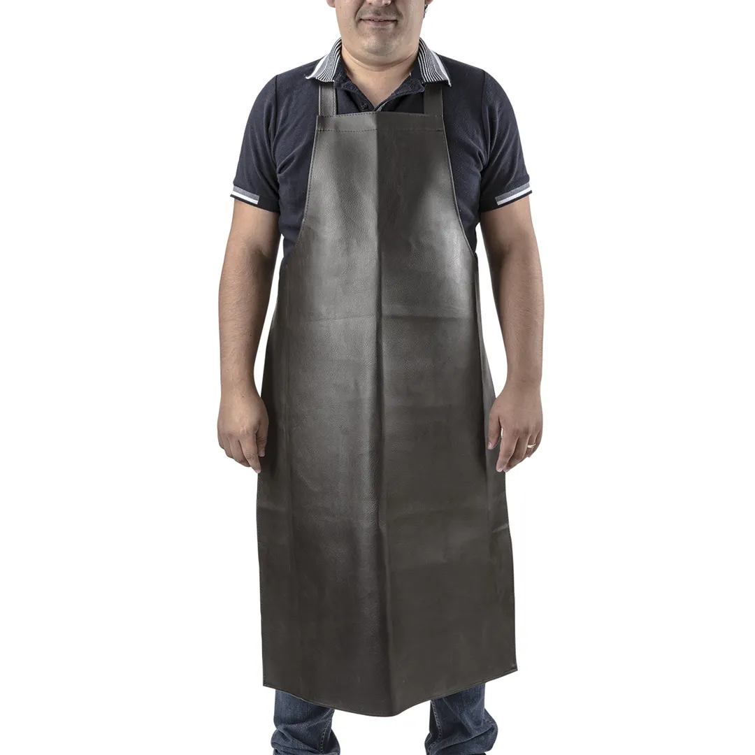 Concasse MCTXDEL2539 Bib Apron - 25" x 39" Vinyl, Black, Heavy-Duty Kitchen Prep Apron