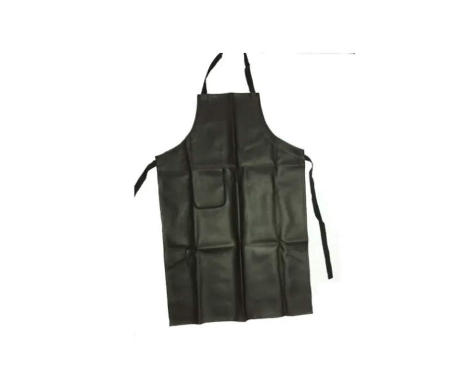 Concasse MCTXDELB2641 Prepping Bib Apron, 26" x 41", Vinyl, Black - 1/Bag
