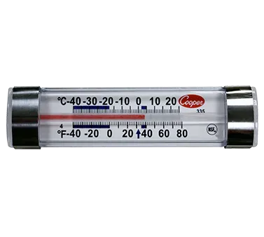 Cooper-Atkins 335-01-1 Refrig/Freezer Thermometer -40 to 80°F ±2°F, Aluminum, Hangers - 36/Case