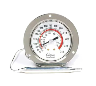 Cooper-Atkins 7112-05-3 Misc Thermometer, 2-1/2" Dial Panel, 40‑240°F Range, ±5°F Accuracy