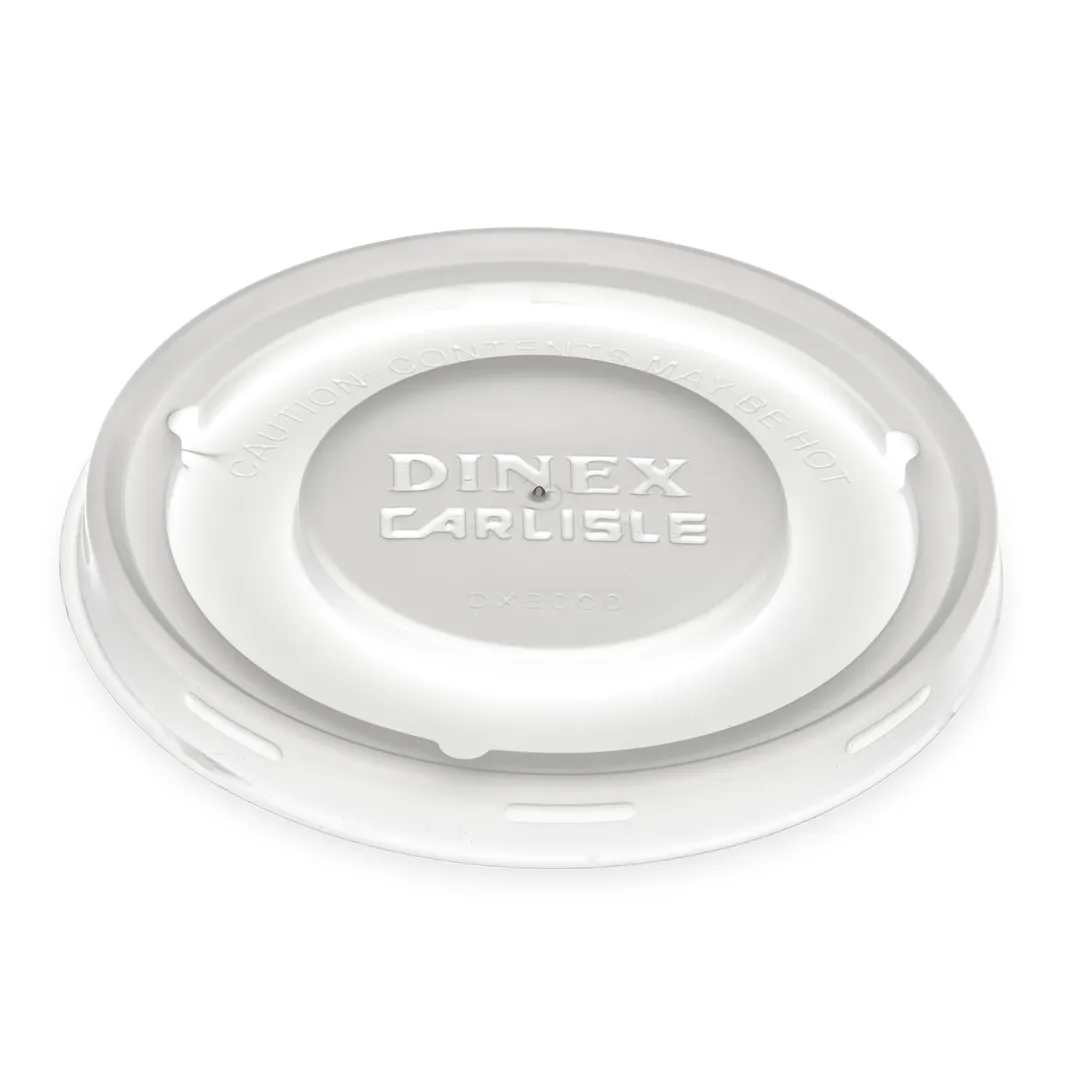 Dinex DX30008714 - Translucent Disposable Cup Lids, Turnbury Fit 8oz Mug & 5oz Bowl, 1500/Case