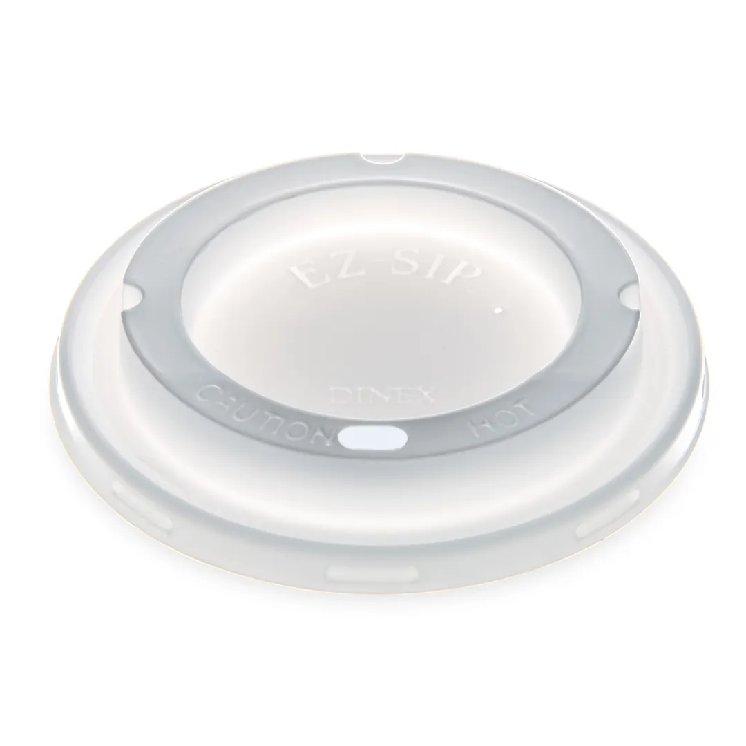 Dinex DX30008775 - EZ-Sip White Disposable Cup Lid for 8oz Turnbury Mug, 1000/Case