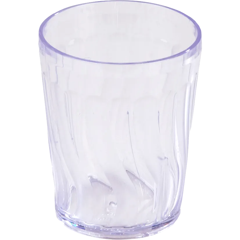 Dinex DX4GC1207 12oz Clear Swirl Tumbler, 3-1/4" Dia × 4-1/8" H, SAN Plastic, BPA‑Free - 36/Case