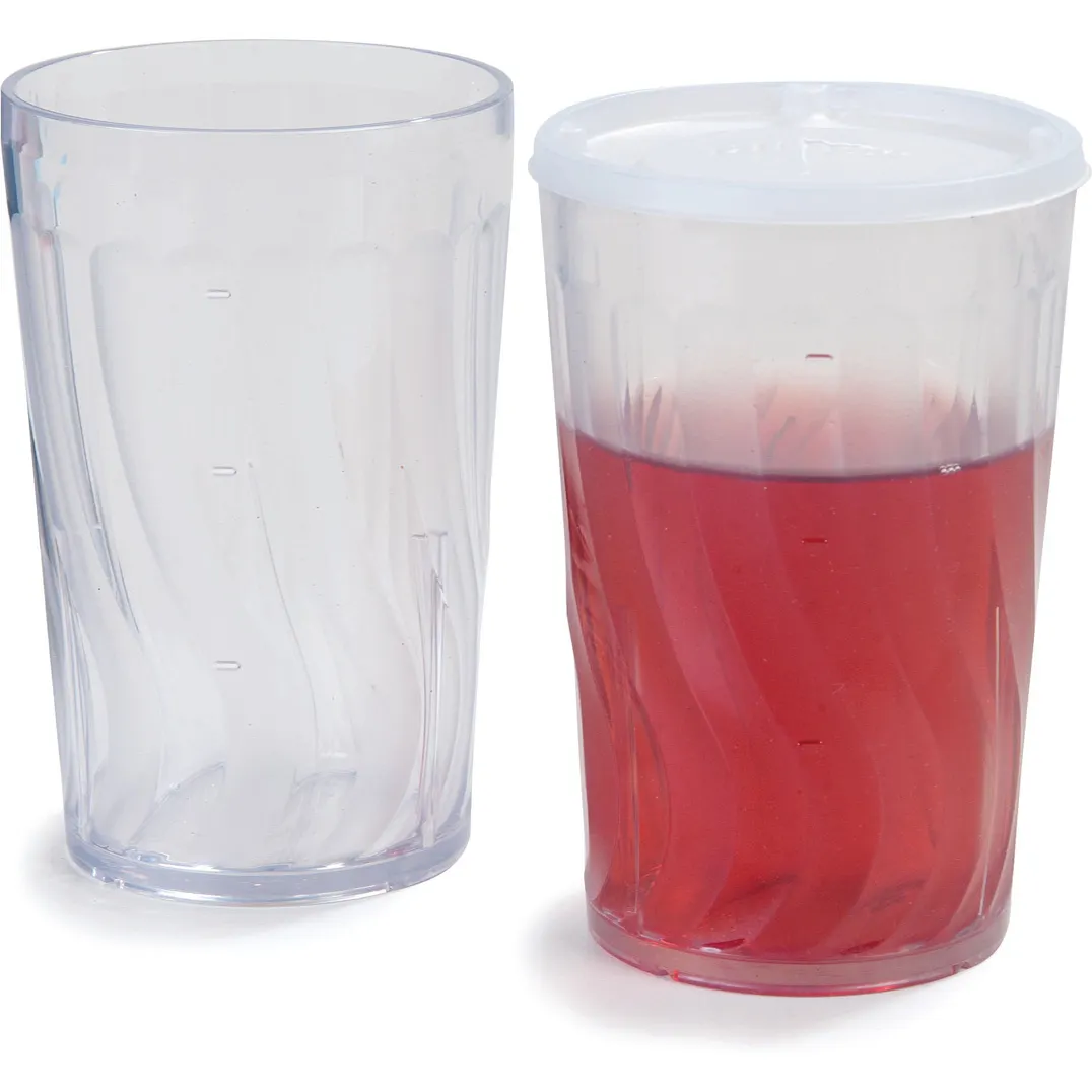 Dinex DX4GC807 8oz Clear SAN Tumbler, 2-5/8" Dia. x 4" H, 2oz Markings, Dishwasher Safe - 24/Case