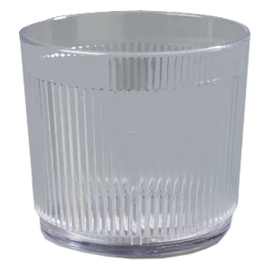 Dinex DX4GCOF907 Crystalon Clear 9oz Tumbler, 2-9/10" H, Ribbed, SAN Plastic - 36/Case
