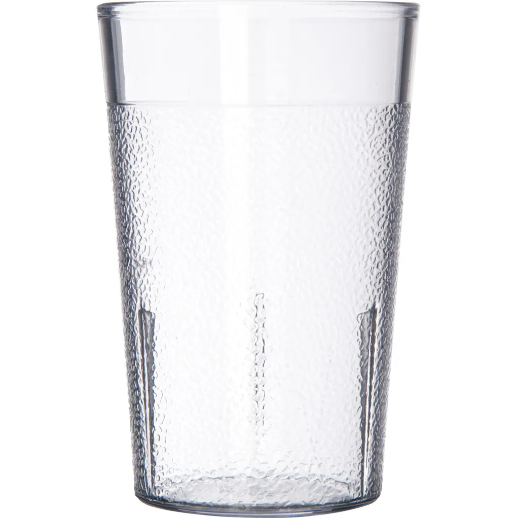 Dinex DX550107 - 5 oz Clear Textured SAN Tumbler, Tapered Sides, BPA Free, Dishwasher Safe – 24/Case
