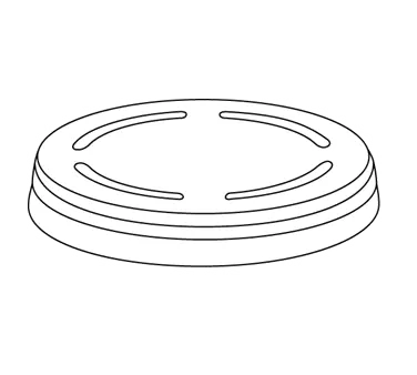 Dinex DX57-59 ProCap Clear-View Disposable Cup Lid, Fits 57mm-59mm (2.24"-2.32"), 3000/Case