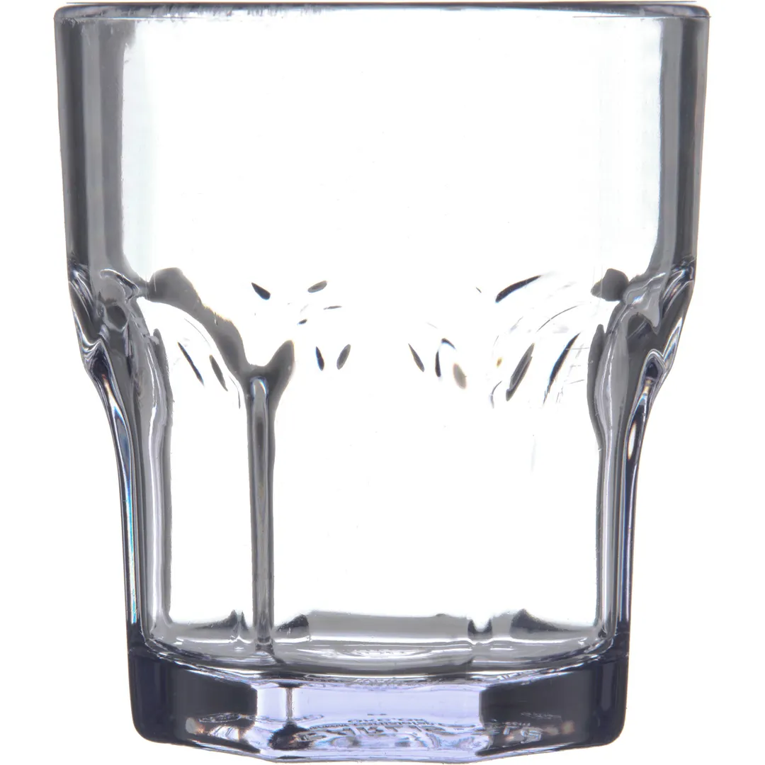 Dinex DX580807 Louis Clear 8oz Tumbler – 3" Dia x 3-3/8" H, Ribbed, SAN, NSF – 36/Case