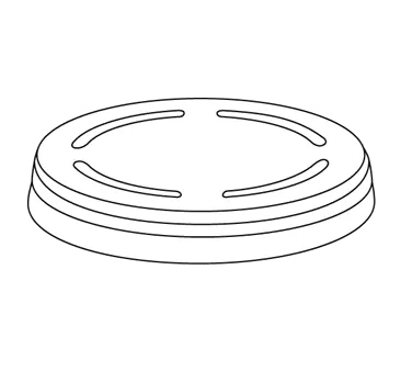 Dinex DX71-73 ProCap Clear-View Disposable Cup Lids, 71-73mm Clear, 2.80"-2.87" Fit, 2000/Case