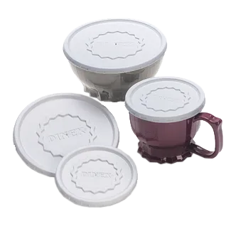 Dinex DX9300B7000 - White Disposable Cup Lids for High-Temp Tropez Bowl, 1000/Case