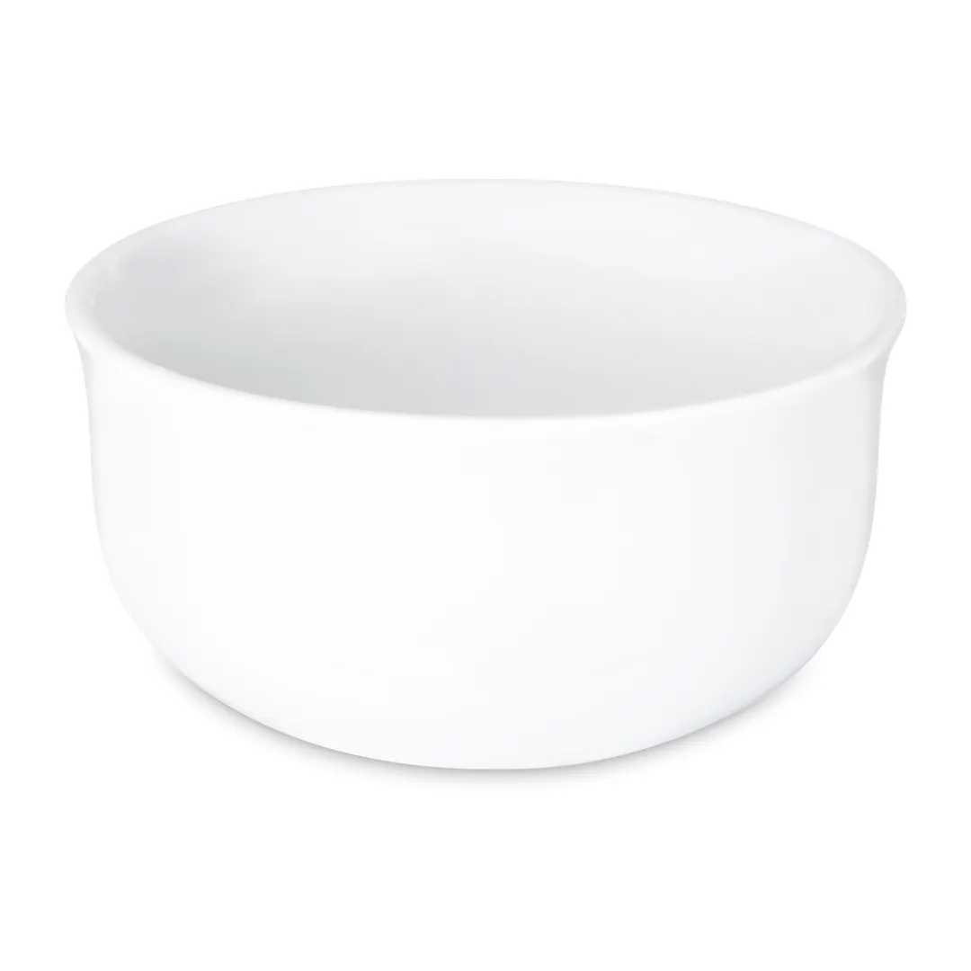 Dinex DXCSB902A 9 oz Vitrified White China Soup Bowl, 4-1/4" Dia, 1-3/4" H, Round, 12/Case