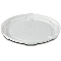 Dinex DXHH87 White Plastic Lid, Heat Resistant to 300°F, Fits 6" Soup Bowl DXHH27B - 1/Case