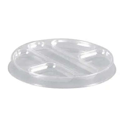Dinex DXT5400PDCLR - 5-Compartment Clear Polystyrene Salad Bowl Insert, Made in USA, 300/Case