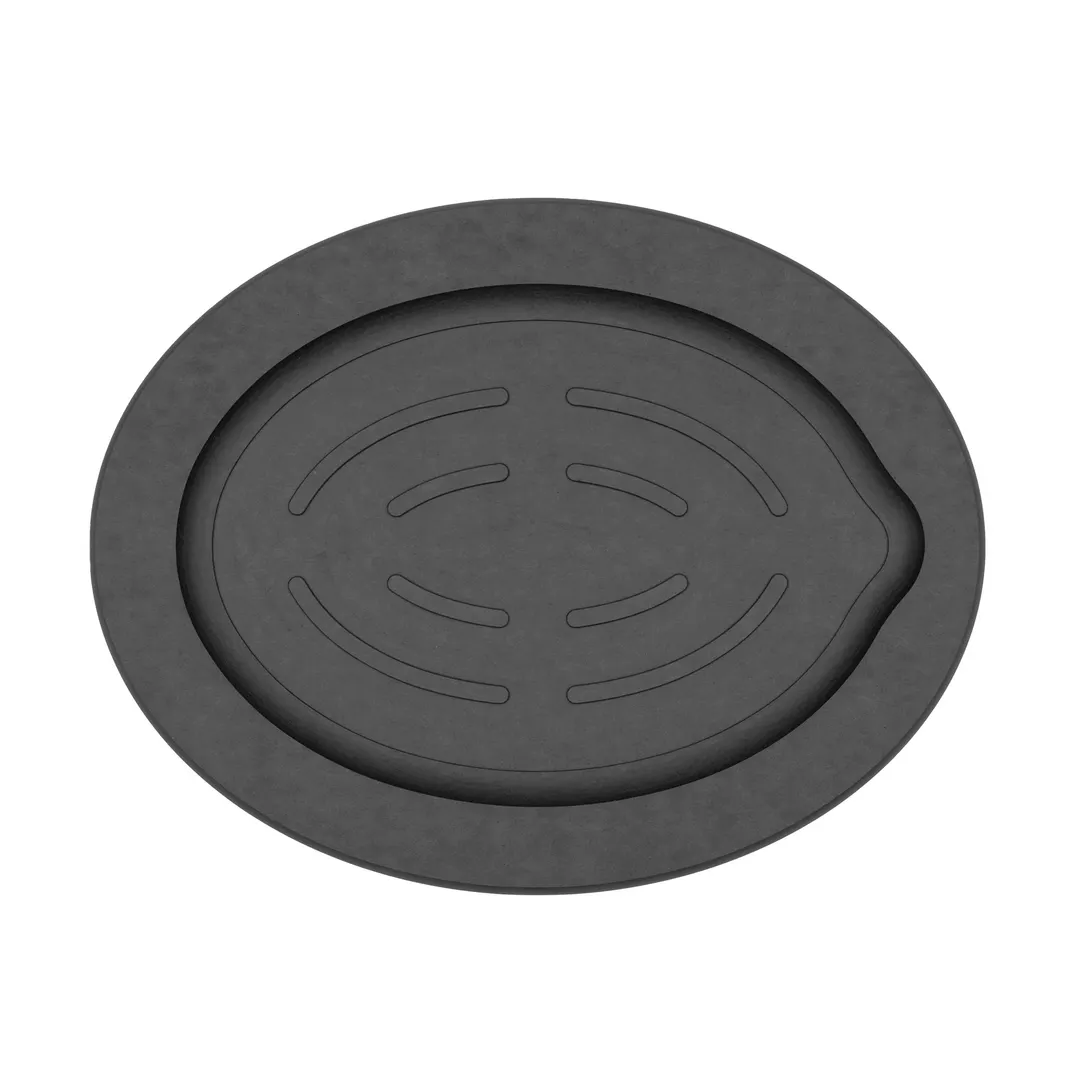 Epicurean 659-120902 Slate Fajita Serving Board, 12" x 9.25" x 0.75", Oval Composite, Dishwasher Safe