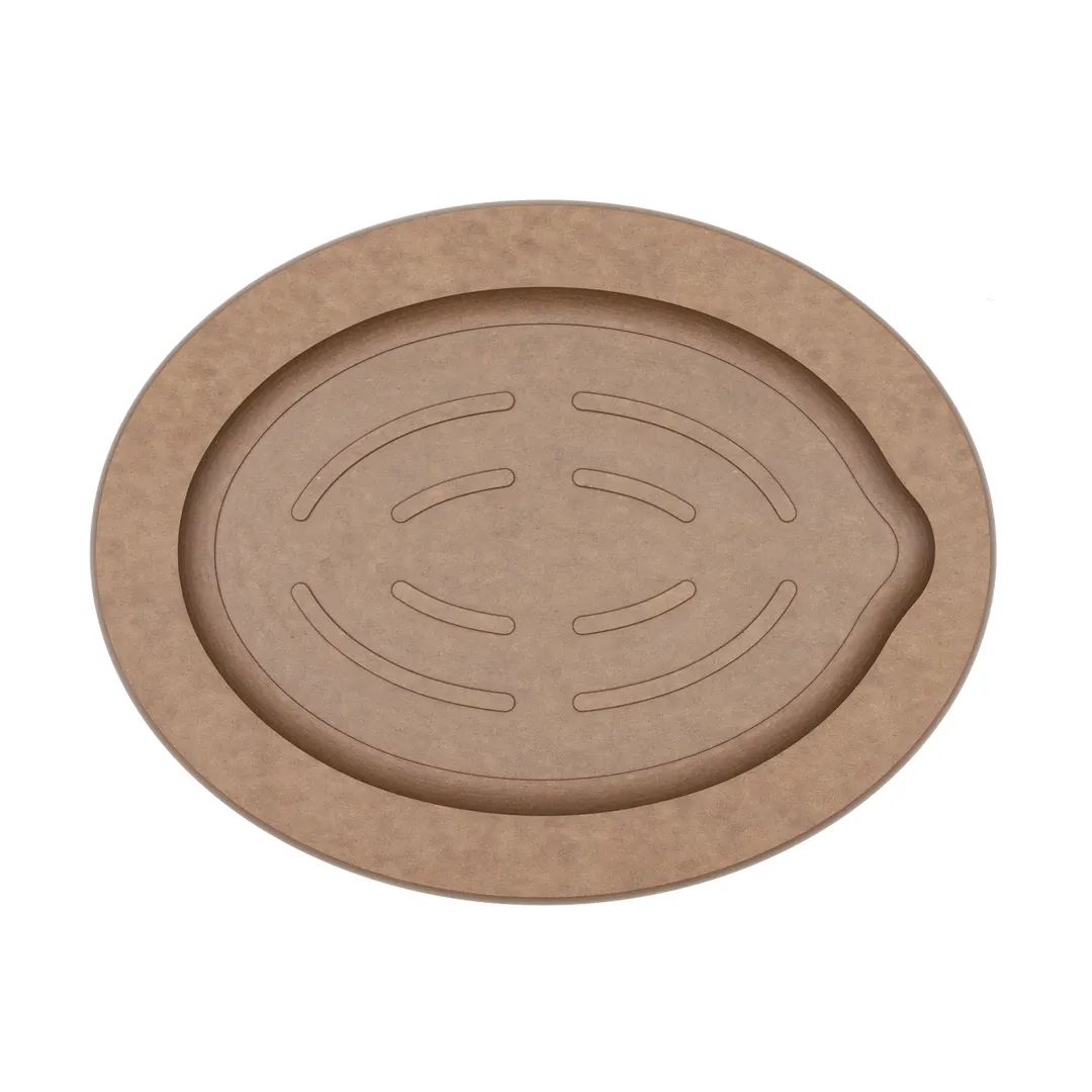 Epicurean 659-120903 Fajita Board, Nutmeg, 12" x 9.25" Oval, Composite, Heat Res 350°F, Knife Safe