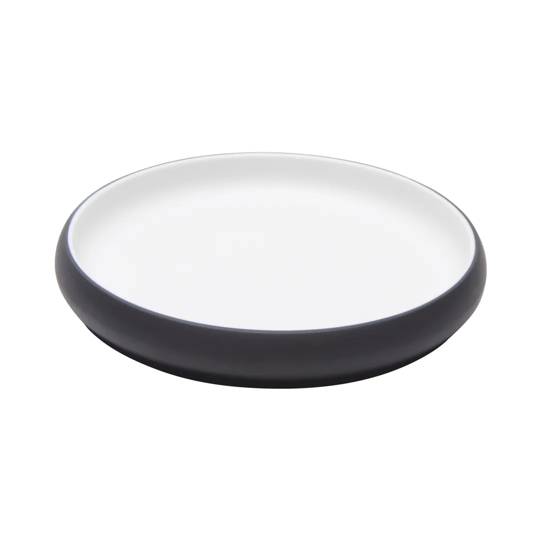 GET 21377-TOH/BK Reusable Melamine Plate, 6.5" Round, Two-Tone Honey Interior/Raven Exterior