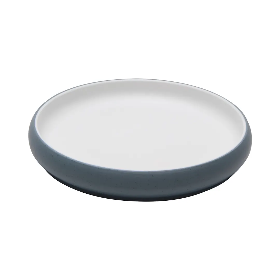 GET 21377-TOH/BL Reusable Melamine Plate, 6.5" Round, Two-Tone Honey/Bluejay, 6-7" Size