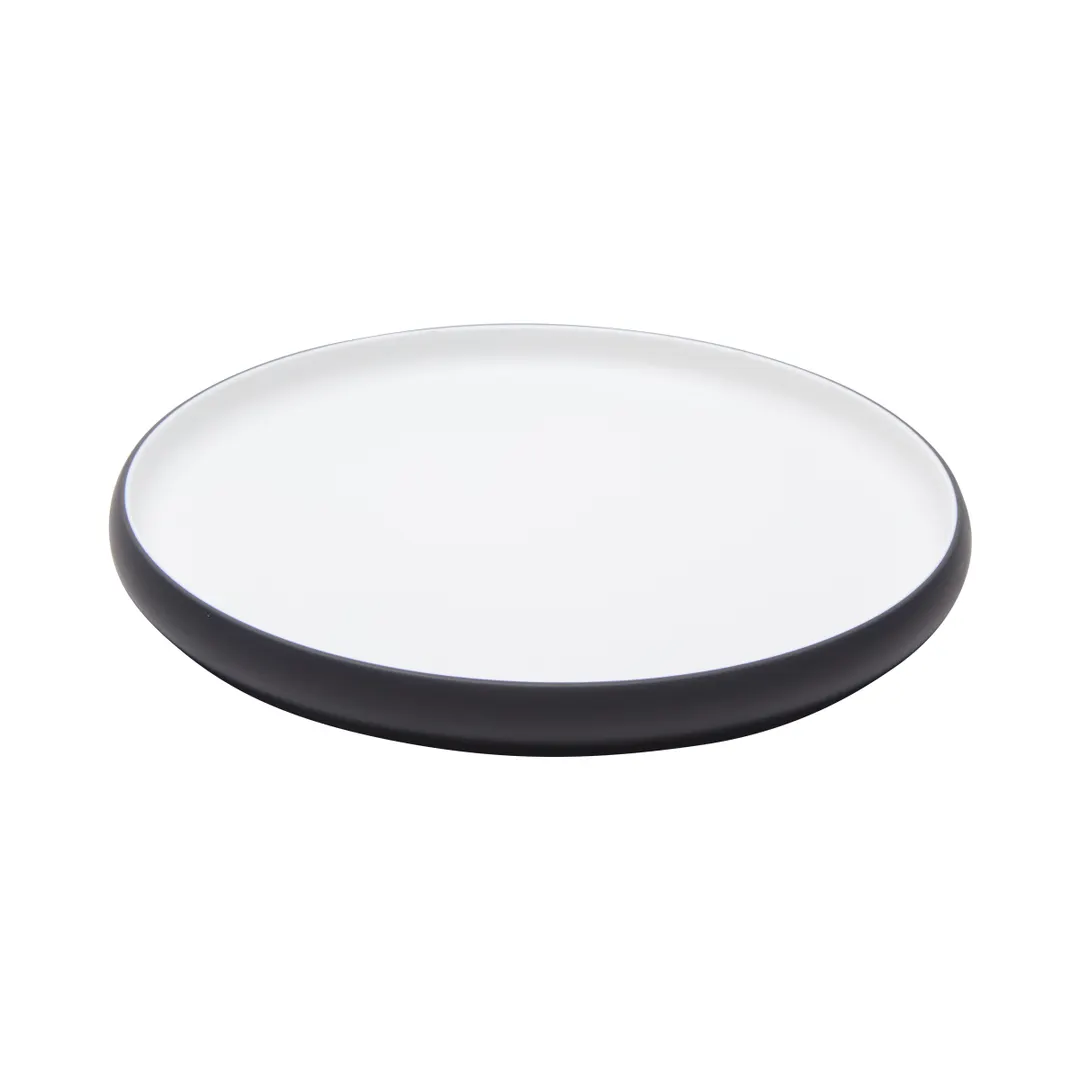 GET 21379-TOH/BK Reusable Melamine Plate, 10.5" Round, Two-Tone Honey/Raven, Cheforward Hatch Design