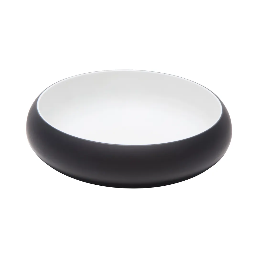 GET 31024-TOH/BK 54oz Two-Tone Melamine Bowl, 9.1" Dia, Honey Interior, Raven Exterior