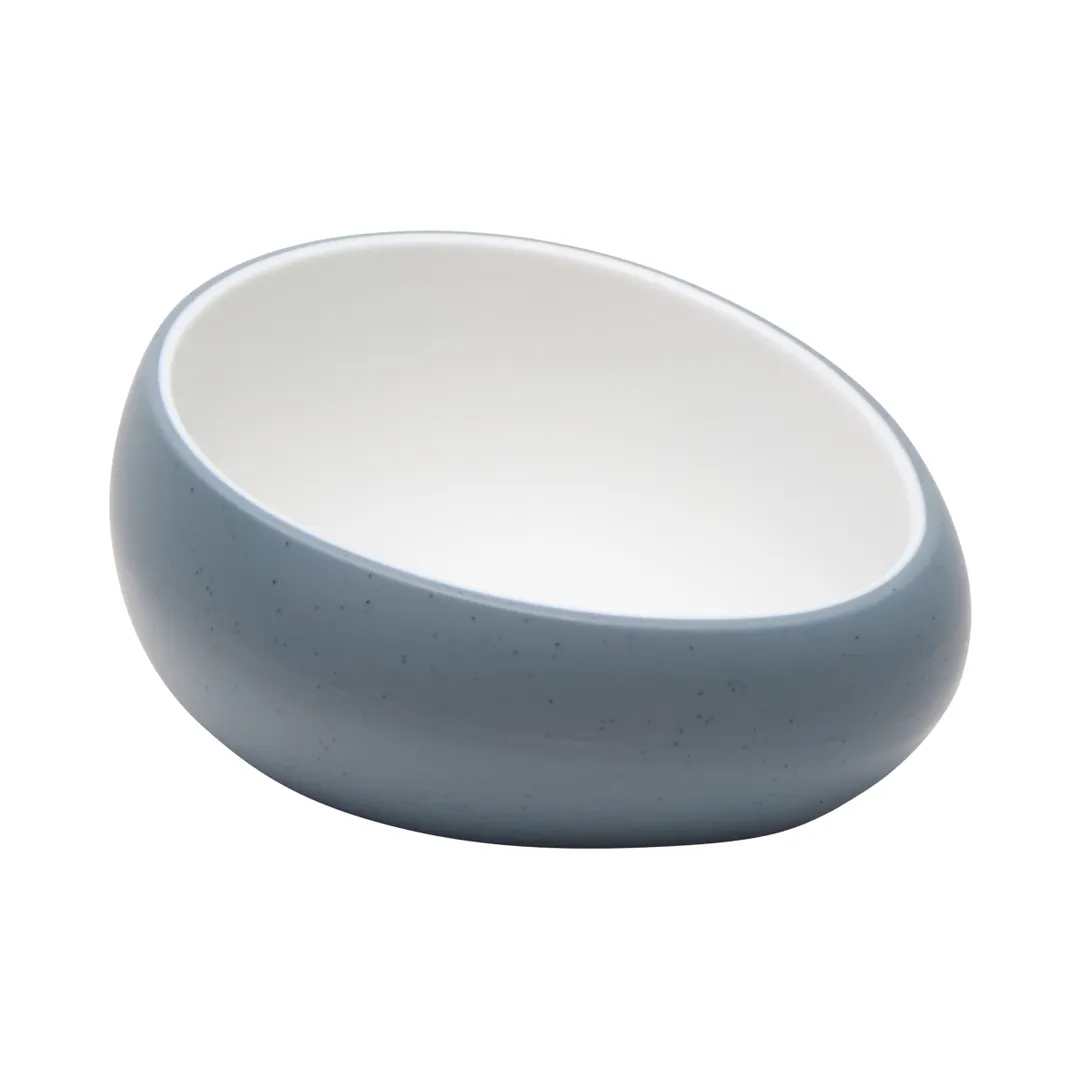 GET 31076-TOH/BL Plastic Ramekin, 5 oz, 4.4"L x 4"W x 1.9"H, Ovoidal, Honey/Bluejay, Melamine