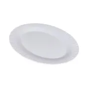 GET CS-1511-RMM-W Riva Maris Oval Melamine Platter, 15" x 11" x 1.19" H, White Matte
