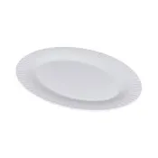GET CS-1813-RMM-W Riva Maris Oval Melamine Serving Platter, 18" x 13" x 1.36" White Matte