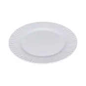 GET WP-11-RMM-W Riva Maris Wide Rim Plate, 11.25" Dia, Matte White Melamine Reusable