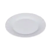GET WP-6-RMM-W Riva Maris 6" White Melamine Wide Rim Matte Reusable 6" Diameter Plate