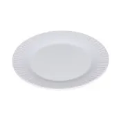 GET WP-8-RMM-W - 8" White Riva Maris Melamine Plate, Wide Rim, Matte, Reusable Dinnerware