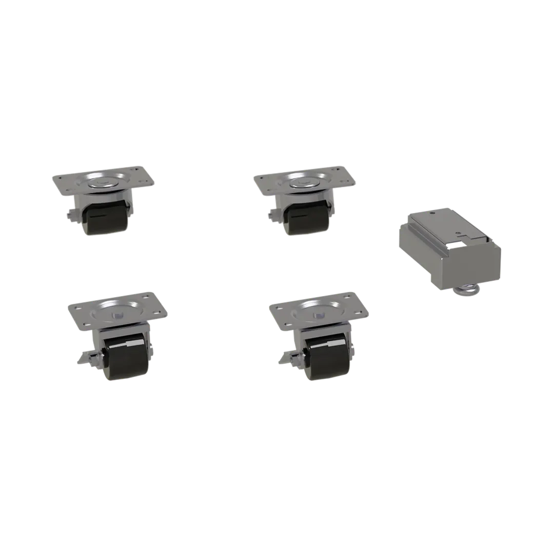 Glastender C-4X2-7/8-S Casters 2‑7/8" Swivel Wheels for Side‑Serviced Coolers & Frosters, Set of Four
