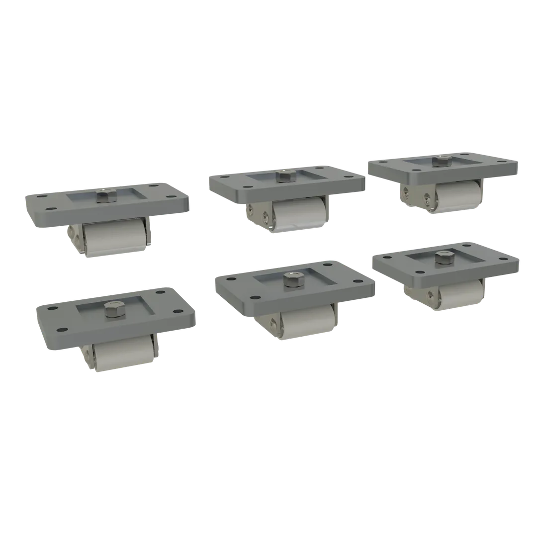 Glastender C-6X1 Bar Cooler Casters, 1½" Rigid Non‑Locking, 1‑1/2" Diameter, Set of Four, Steel