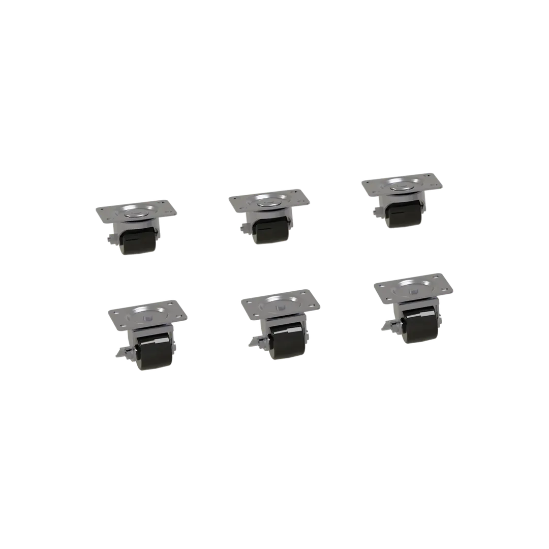 Glastender C-6X2-7/8 Casters – Six 2‑7/8" Heavy‑Duty Swivel Wheels for Bar Cooler, Steel Set
