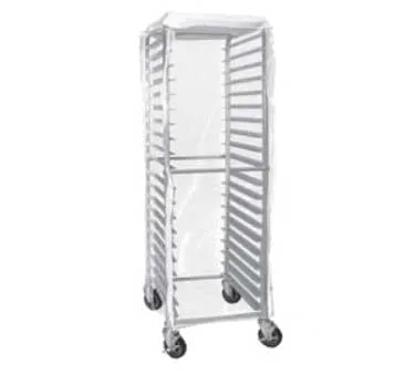 GSW USA AAR-20CC Clear Plastic Bun Pan Rack Cover, 21"L x 26"W x 70"H, Two Zippers, Full Height
