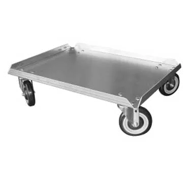 GSW USA C-PD2027 Heavy-Duty Aluminum Tray Dolly, 18" x 26" Platform, 300 lbs, 6" Braked Casters, ETL Certified