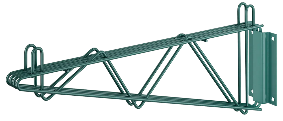 GSW USA WSE-24BD Wall Mount Shelving Bracket, 26" Deep Double Bracket, Green Epoxy Finish, NSF Certified