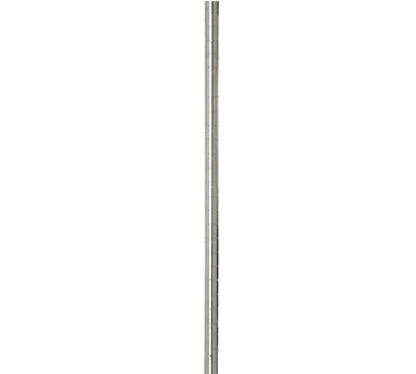 1880 Hospitality FGN027CH Mobile Wire Shelving Post, 27"H, Chromate Finish, NSF, Grooved at 1" Increments for Dry Storage