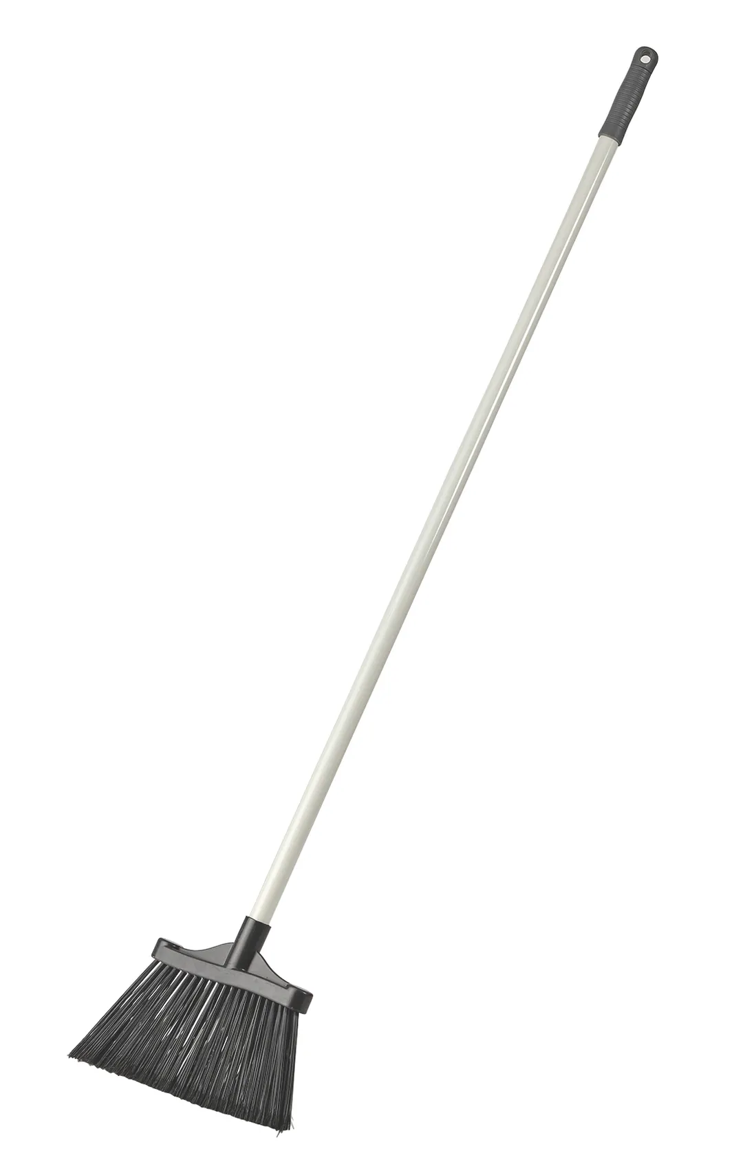 Hubert 185885 - Angled Flagged Bristle Broom, 47" Height, Black Metal Handle, Commercial Grade