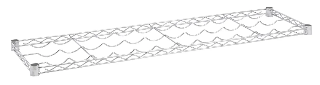 Hubert 188588 Kratos Wire Wine Shelf, 48"W x14"D, 11-Bottle Capacity, Chrome Finish, NSF Certified Commercial Rack