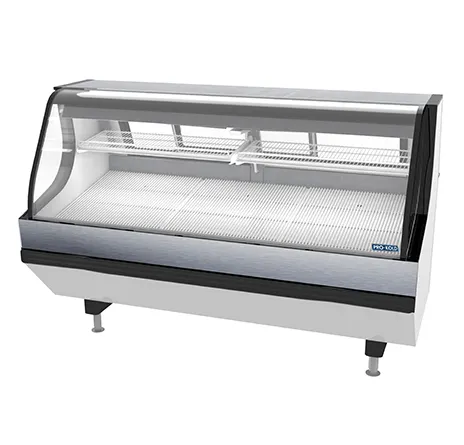 Imbera USA MCSC 80W - Curved Glass Meat Display Case, Stainless Steel, Aluminum, 0°C to -8°C, Modular