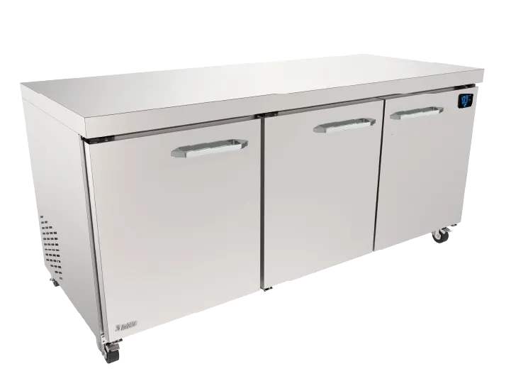 Imbera USA UCT72-HC-B3 72" 3-Door Undercounter Refrigerator, Stainless Steel, Front Breathing, 18 cu. ft.