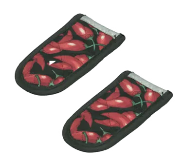 Lodge 2HHC2 Hot Handle Holder Set, 8" x 3-1/4" x 1-1/16", Red Chili Pepper, Cloth, 2/Set