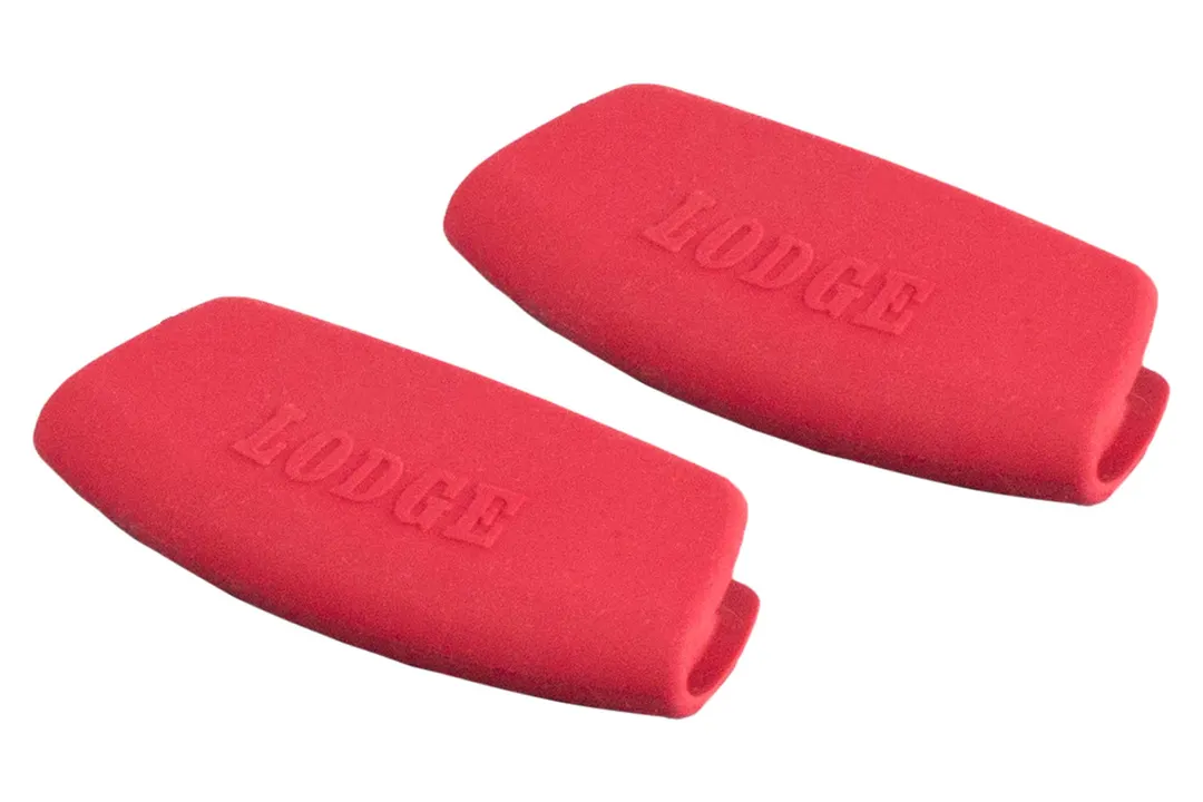 Lodge ASBG41 Silicone Handle Grip Set, Red, Oven Safe to 425°F, Dishwasher Safe - 2/Set