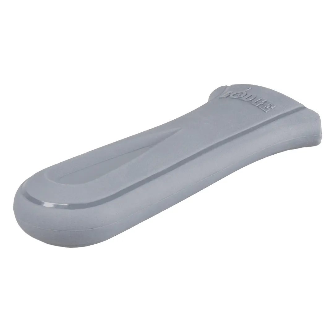 Lodge ASDHH06 Handle Cover, 5" Gray Silicone Grip, Textured, 550°F Heat Protection, BPA-Free