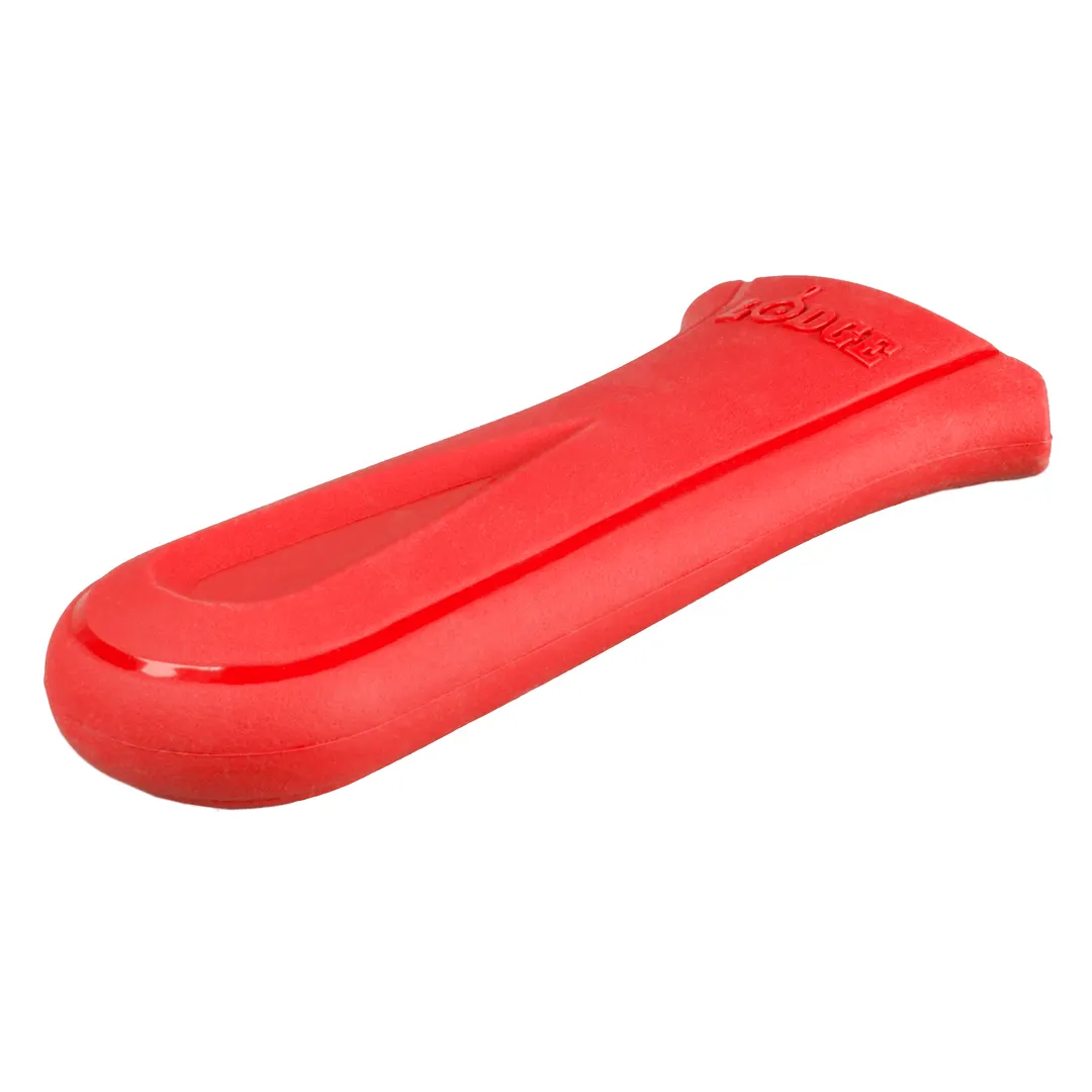 Lodge ASDHH41 Silicone Handle Cover, 5" Red, Keyhole Grip, Heat‑Resistant to 550°F, Dishwasher Safe
