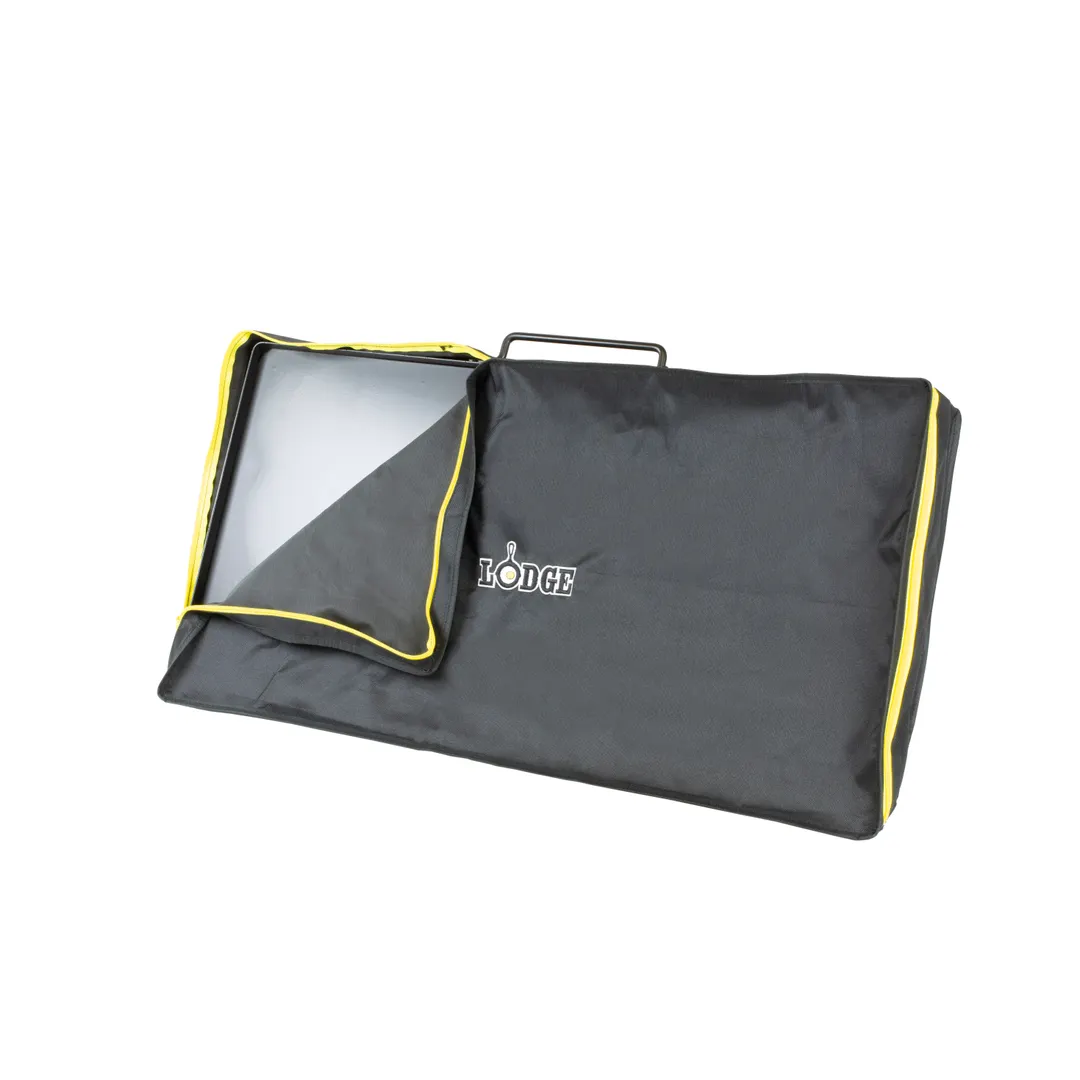 Lodge AT-7 Tote, Snap Closure, Grommet, Zipper, Weather‑Resistant Polyester PVC Backing, Black Case
