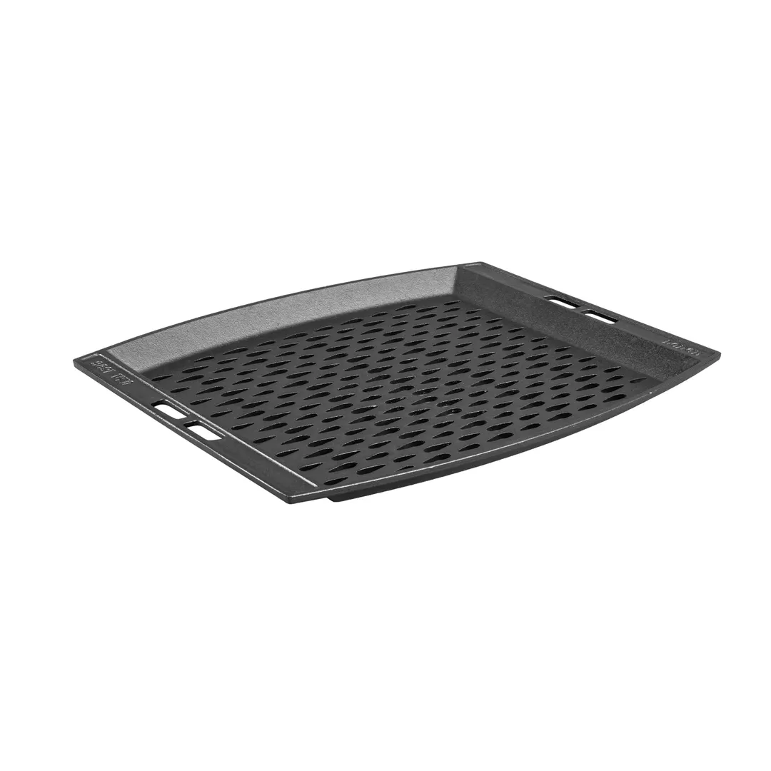 Lodge L15RCGT Grill Topper, 15" x 12" Seasoned Cast Iron, Perforated, Steel Handles, Made in USA