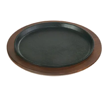 Lodge U7RP - 11" Round Walnut Stain Wood Underliner for Fajita Skillets, Hand Wash Only, Made in USA